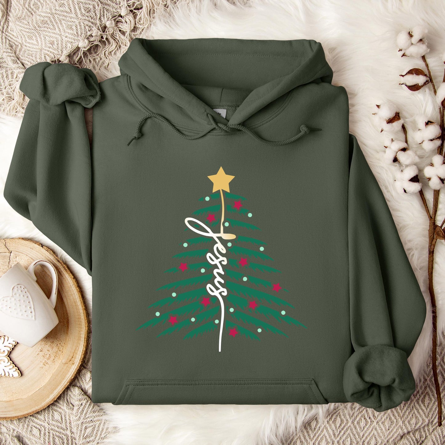 Jesus Christmas Tree 01 Hoodie