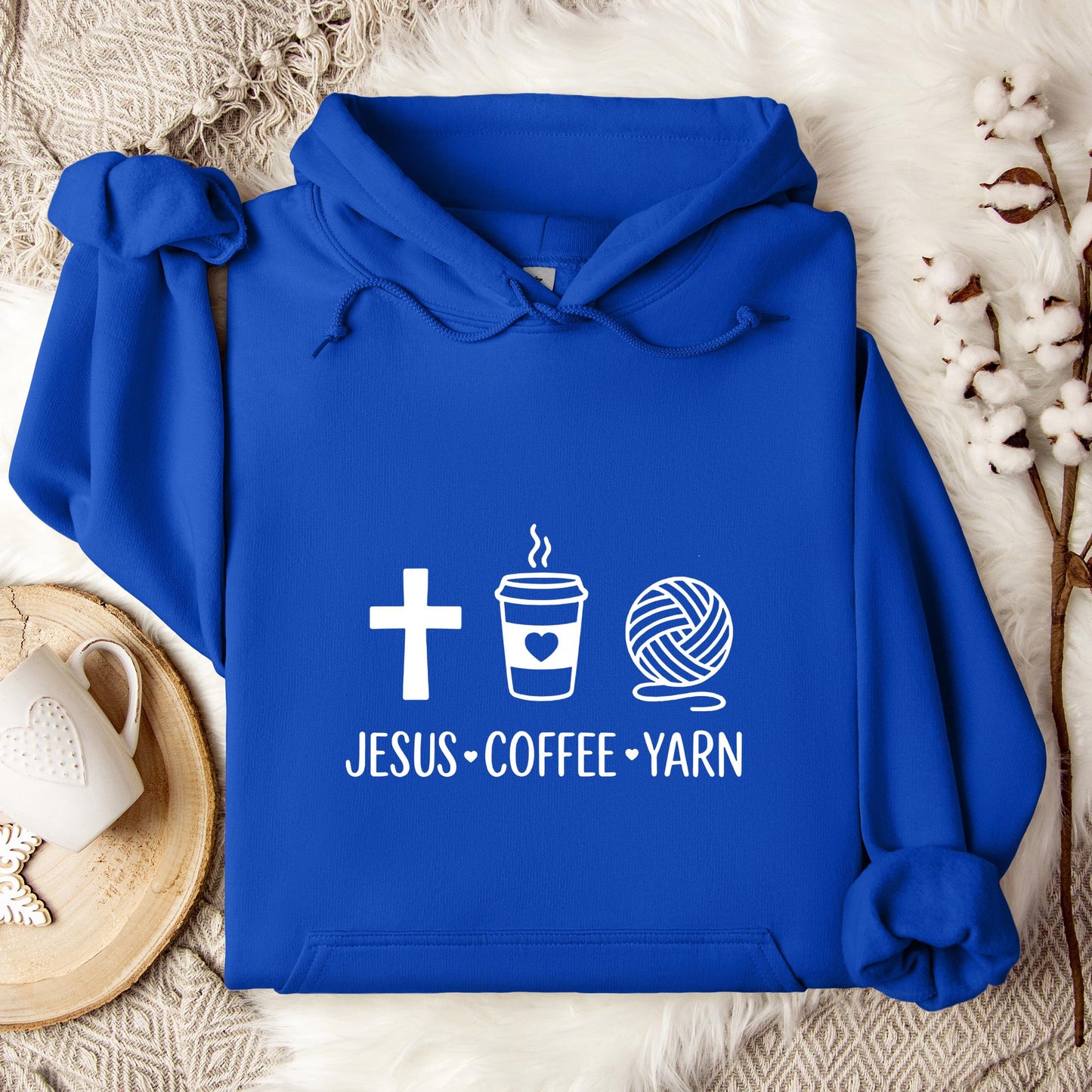 Jesus Coffee Yarn Hoodie
