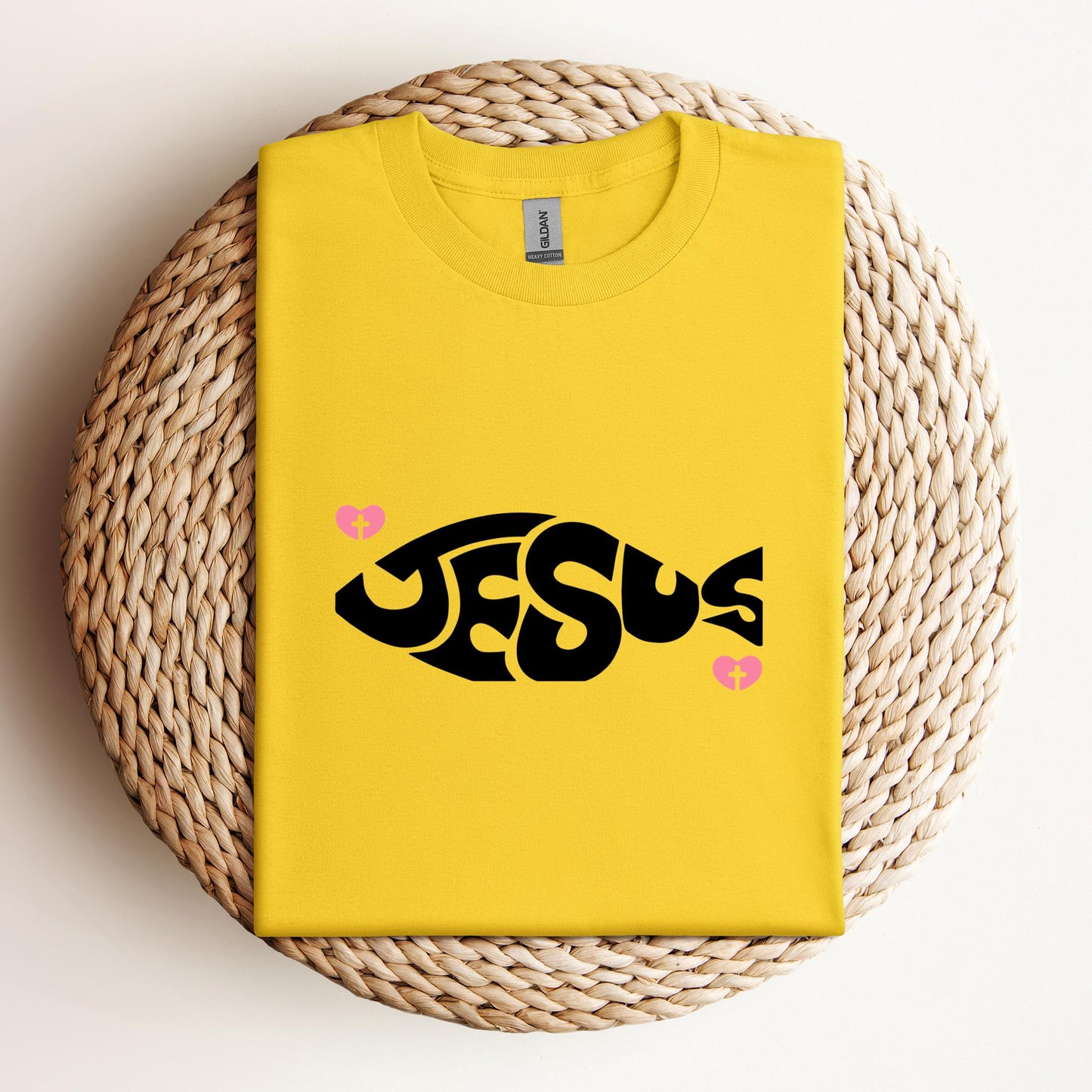 Jesus Fish Cross In Heart