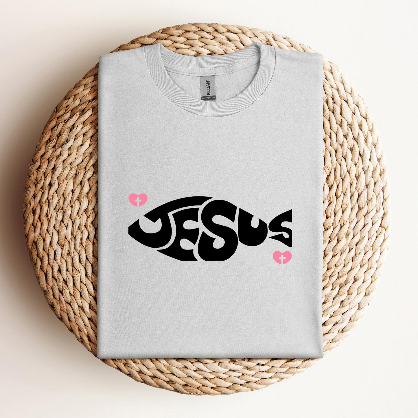 Jesus Fish Cross In Heart