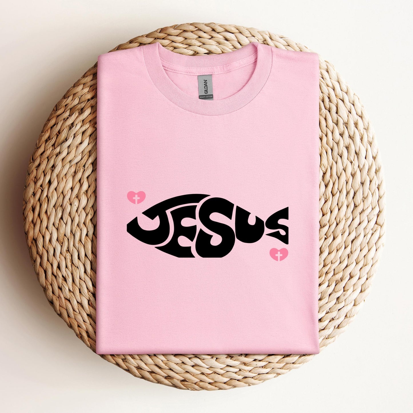 Jesus Fish Cross In Heart