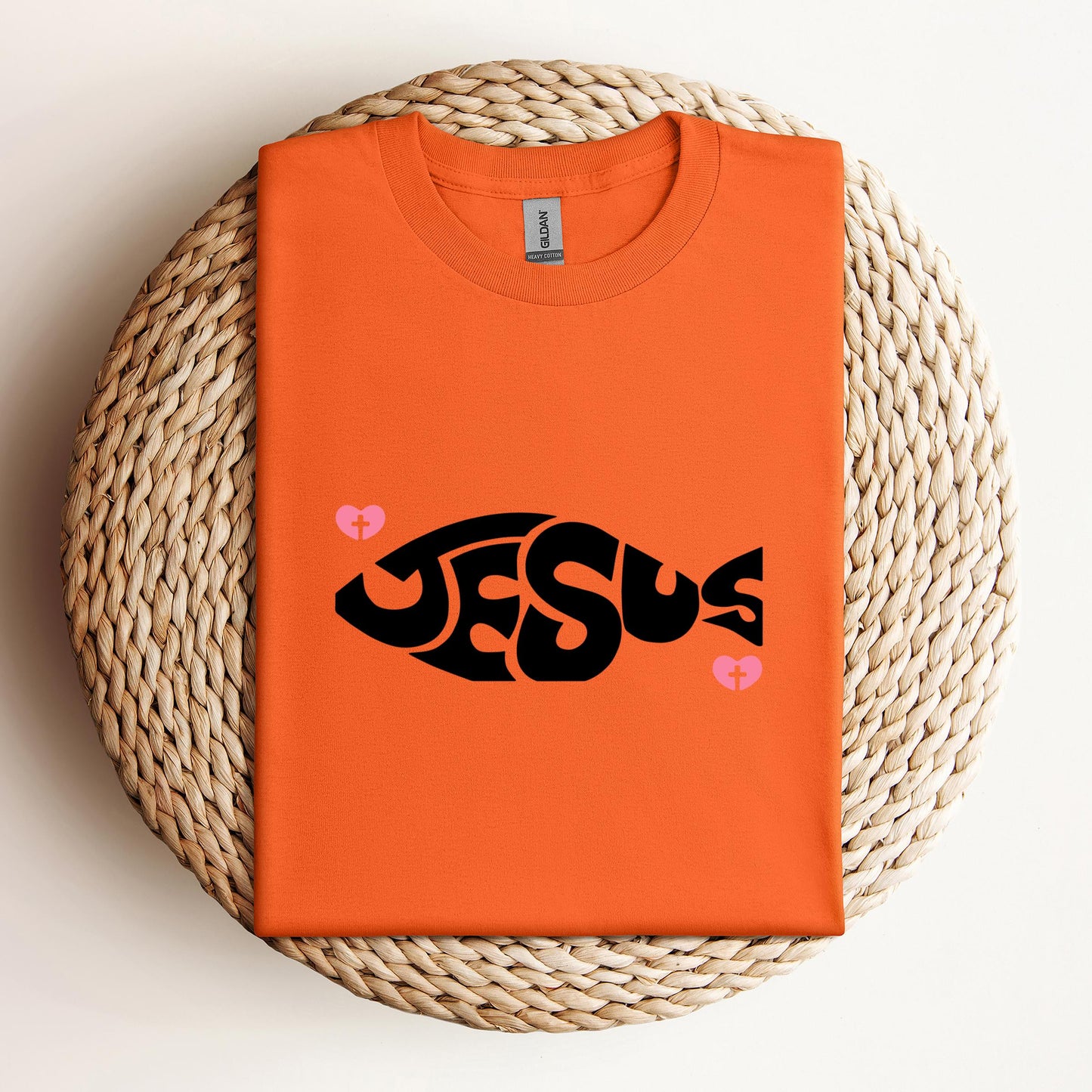 Jesus Fish Cross In Heart