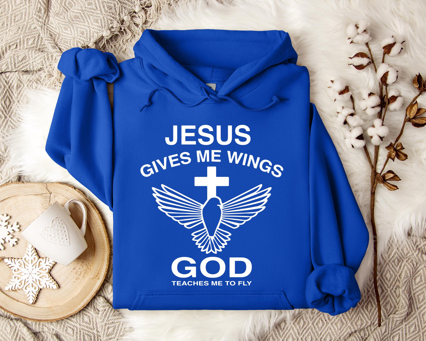 Jesus Gives Me Wings God Teaches Me To Fly Hoodie