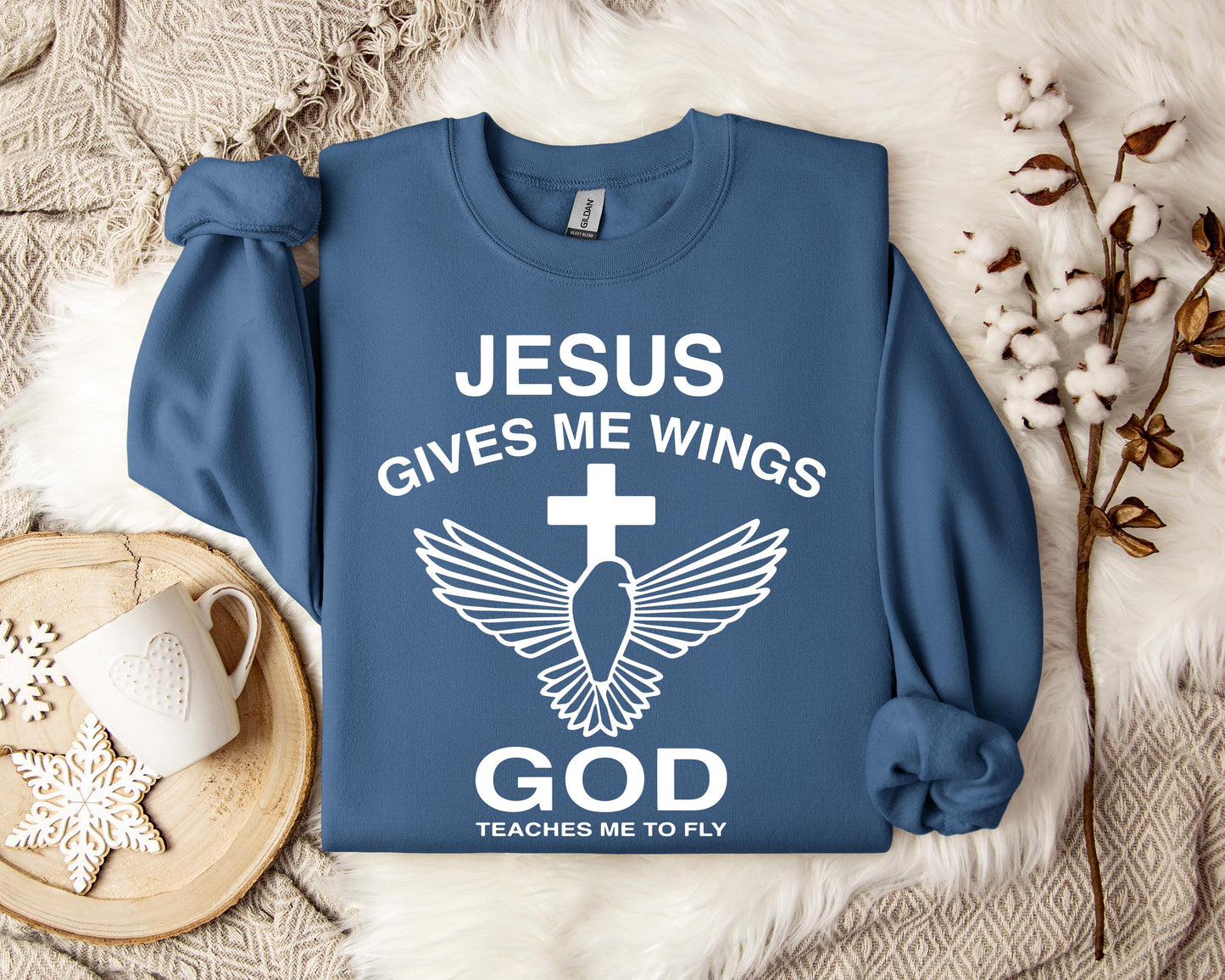 Jesus Gives Me Wings God Teaches Me To Fly Sweatshirt