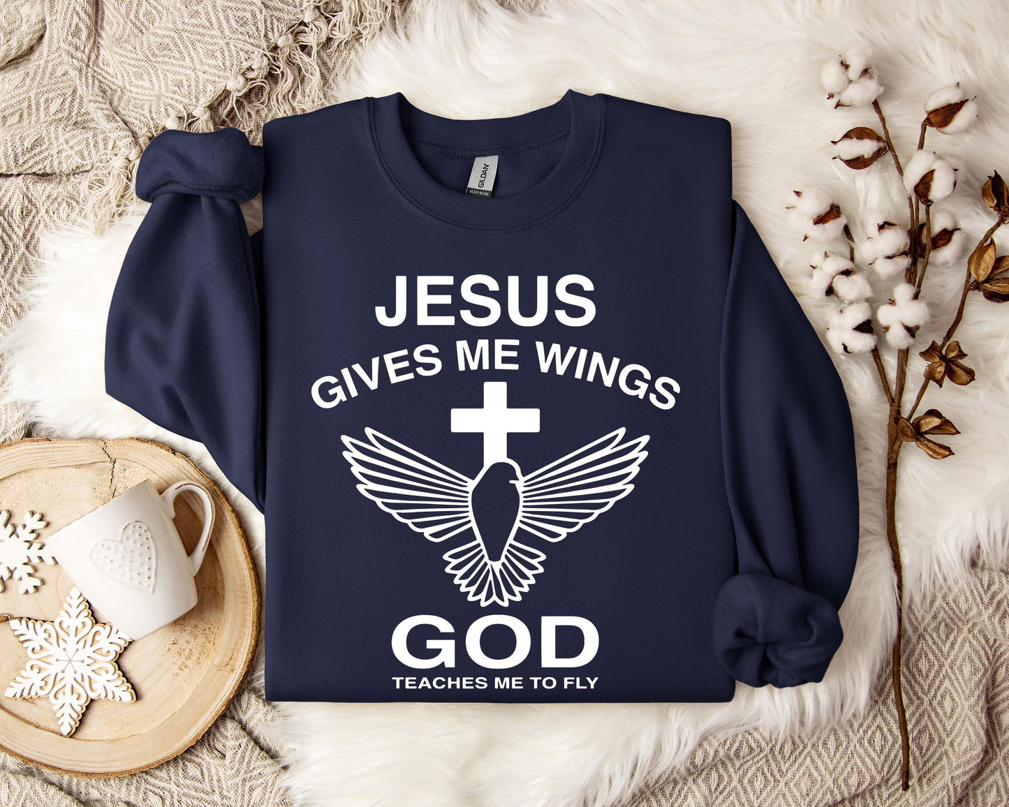 Jesus Gives Me Wings God Teaches Me To Fly Sweatshirt