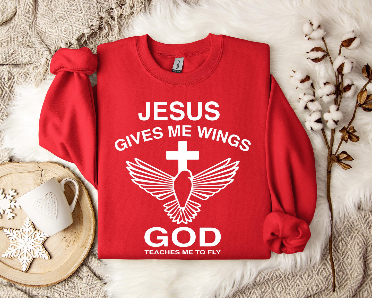 Jesus Gives Me Wings God Teaches Me To Fly Sweatshirt
