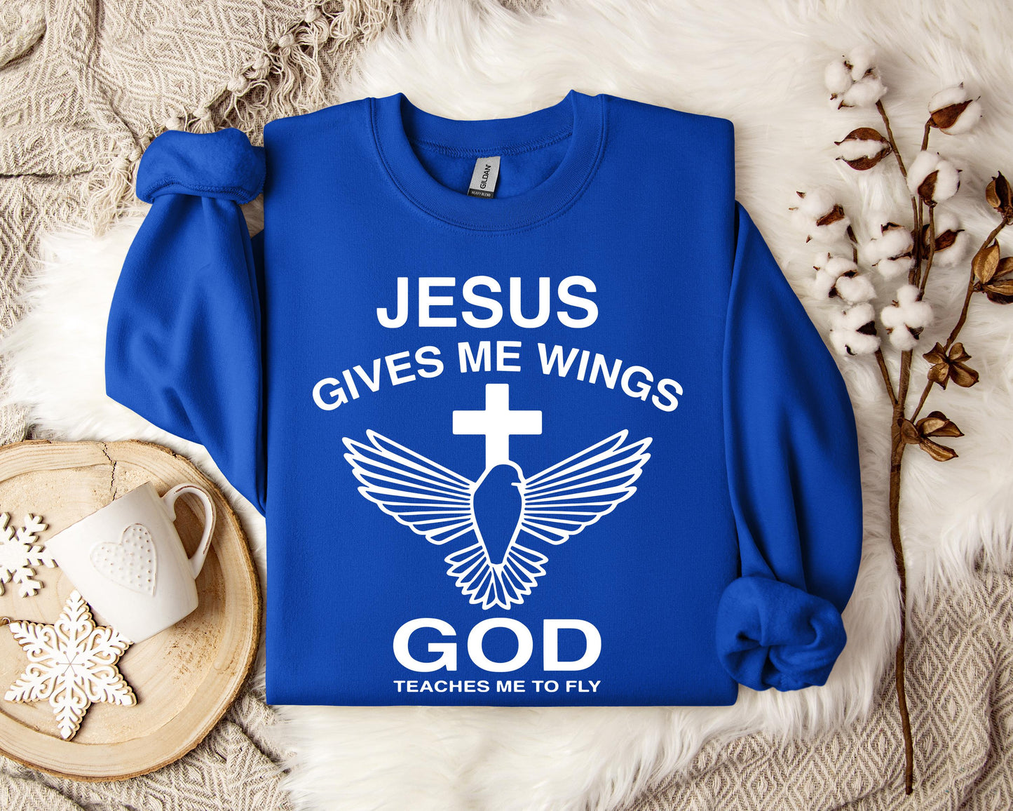 Jesus Gives Me Wings God Teaches Me To Fly Sweatshirt