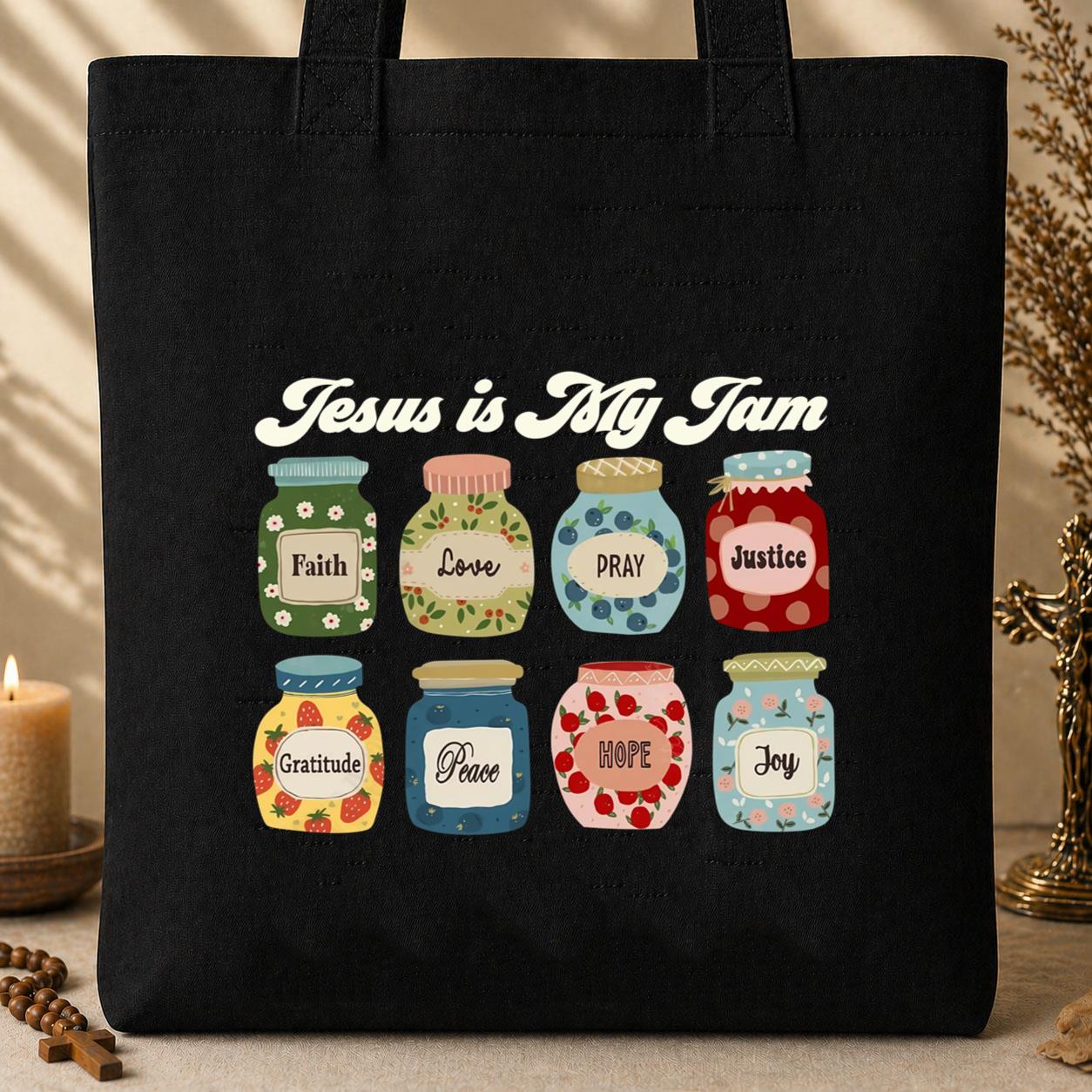 Jesus Is My Jam Tote Bag
