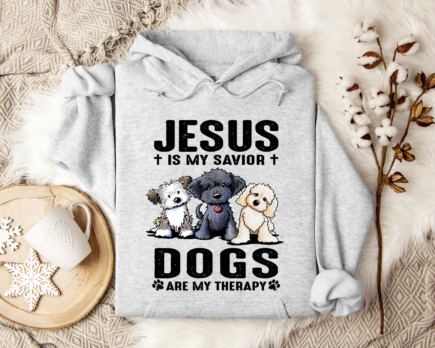 Jesus Is My Savior Dogs Are My Therapy