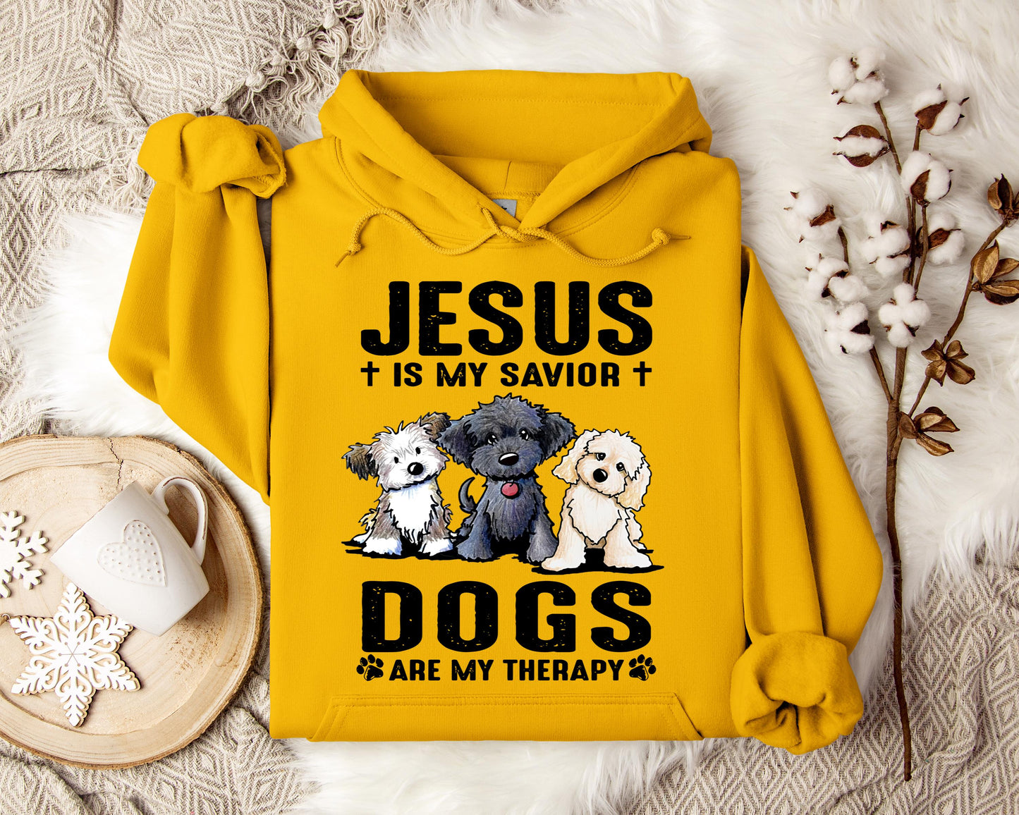 Jesus Is My Savior Dogs Are My Therapy