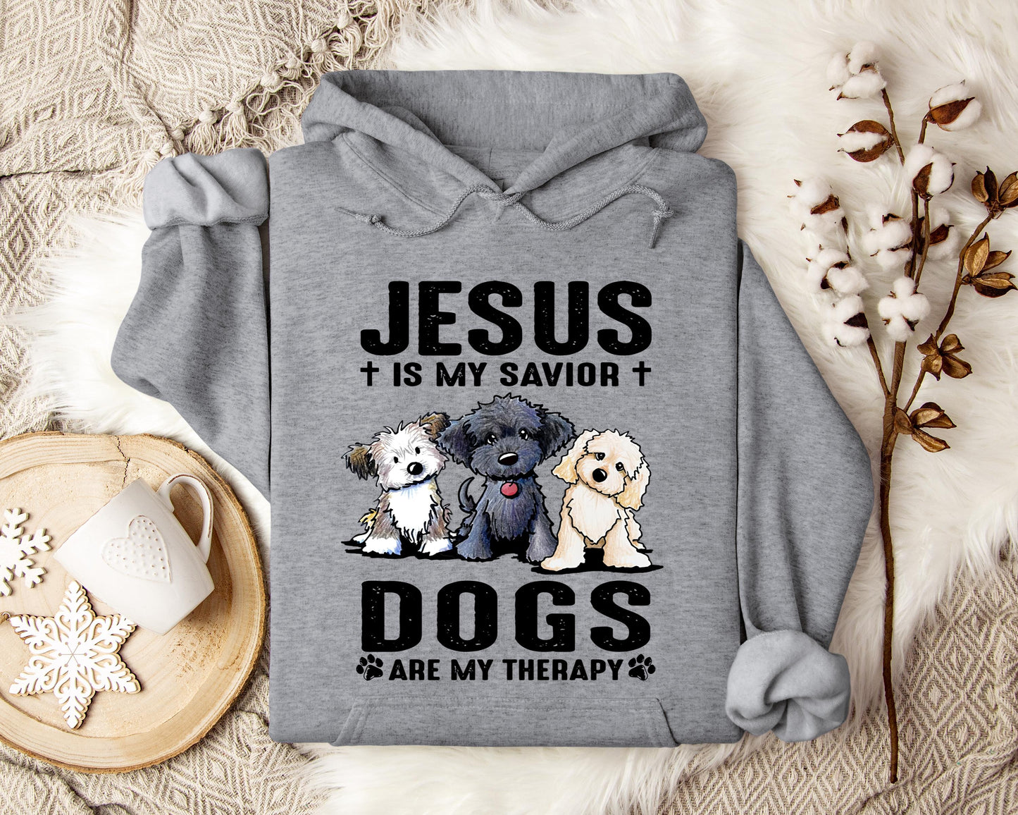 Jesus Is My Savior Dogs Are My Therapy
