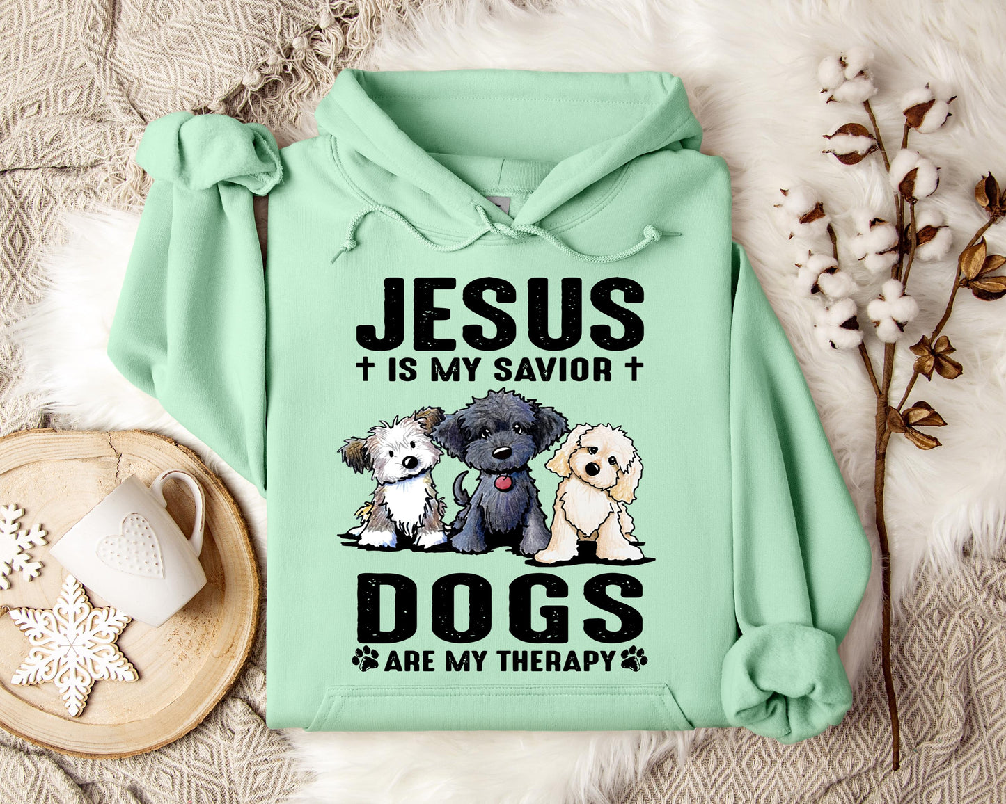 Jesus Is My Savior Dogs Are My Therapy
