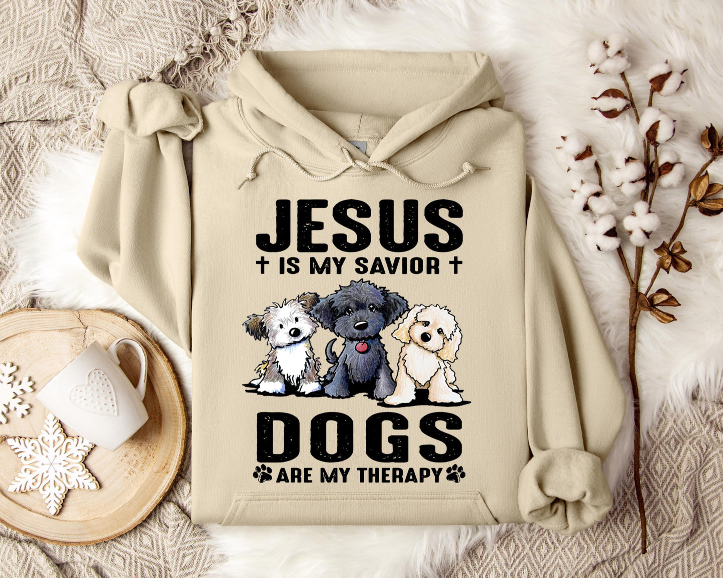 Jesus Is My Savior Dogs Are My Therapy