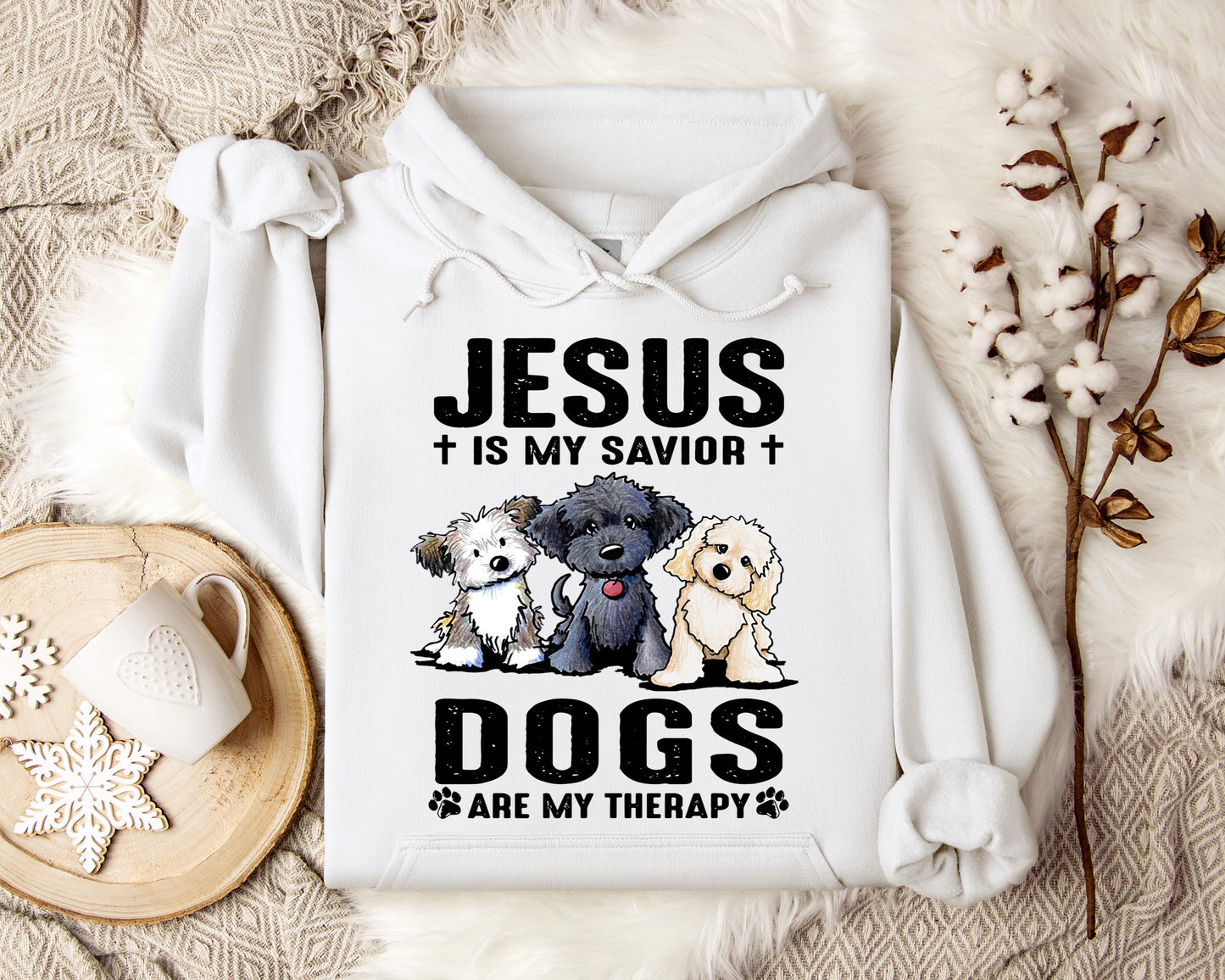 Jesus Is My Savior Dogs Are My Therapy