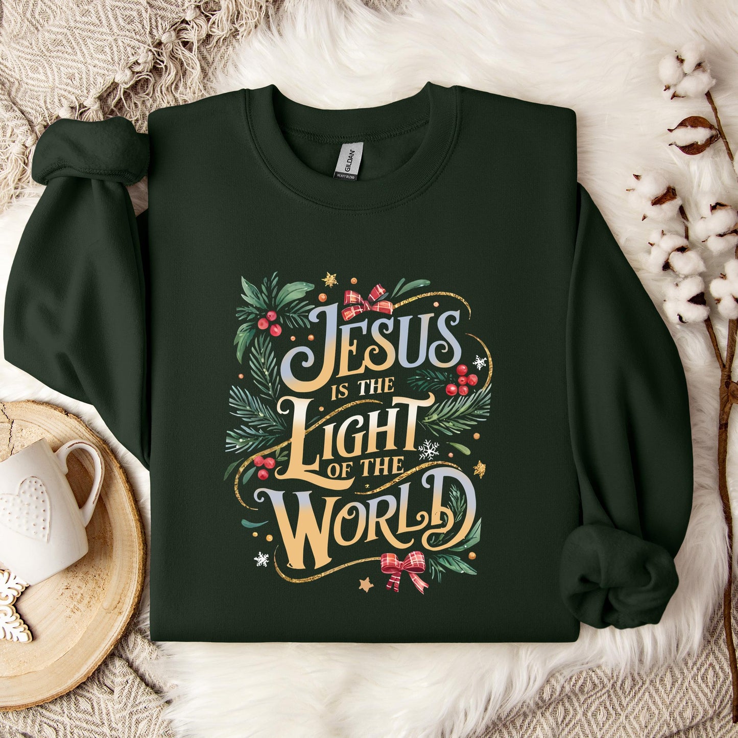 Jesus Is The Light Of The World 01 Sweatshirt