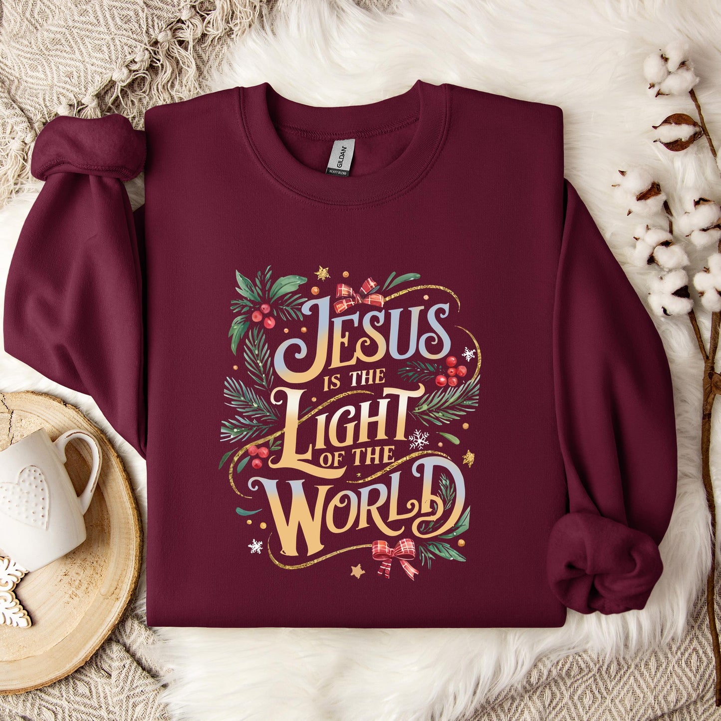 Jesus Is The Light Of The World 01 Sweatshirt