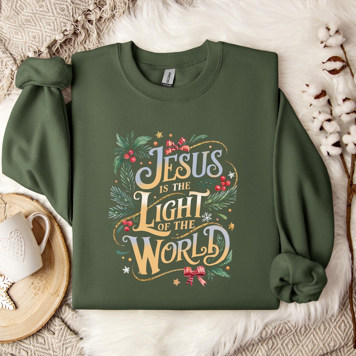 Jesus Is The Light Of The World 01 Sweatshirt
