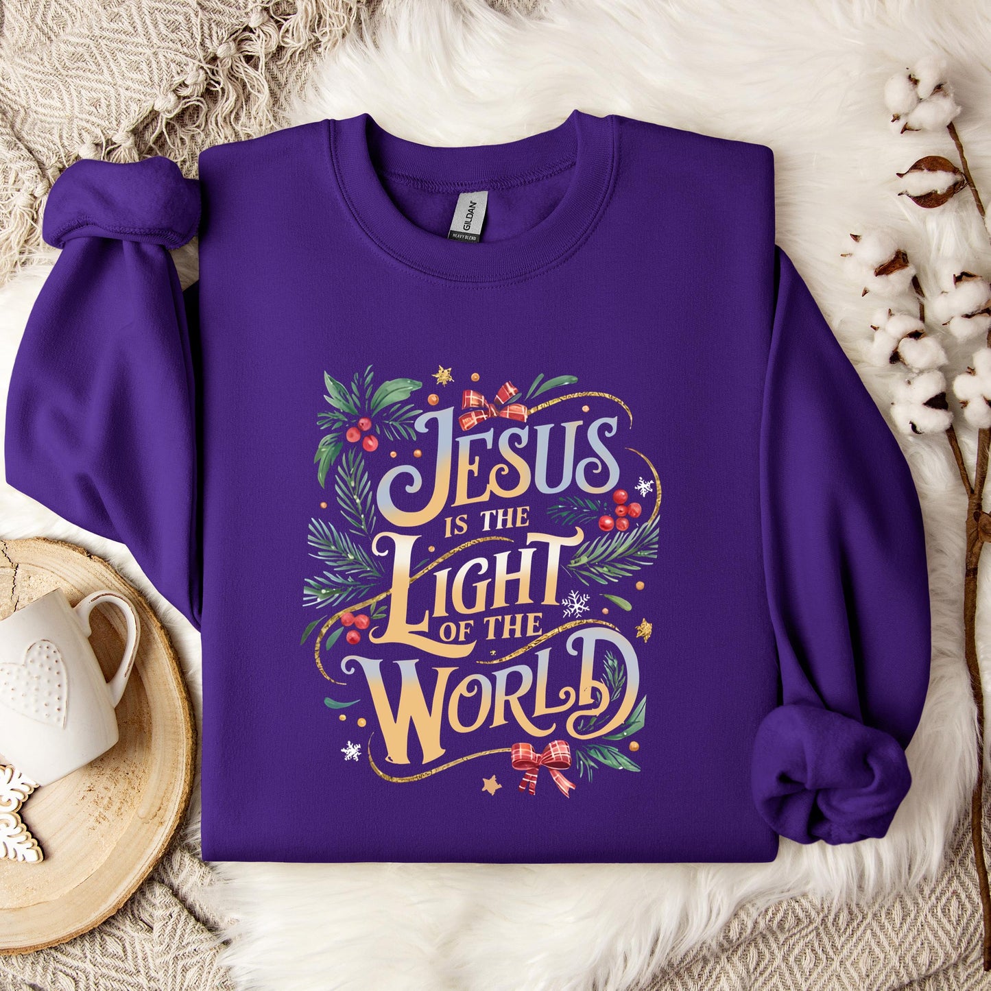 Jesus Is The Light Of The World 01 Sweatshirt