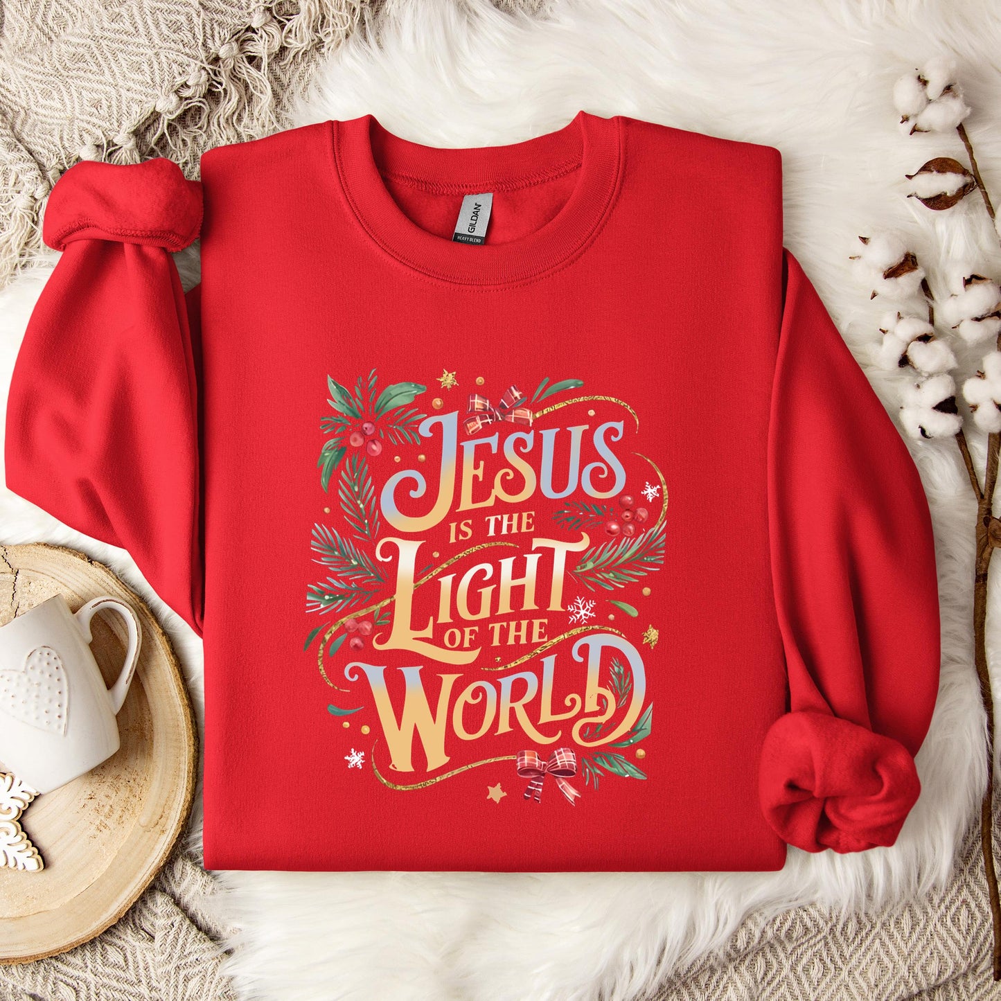Jesus Is The Light Of The World 01 Sweatshirt