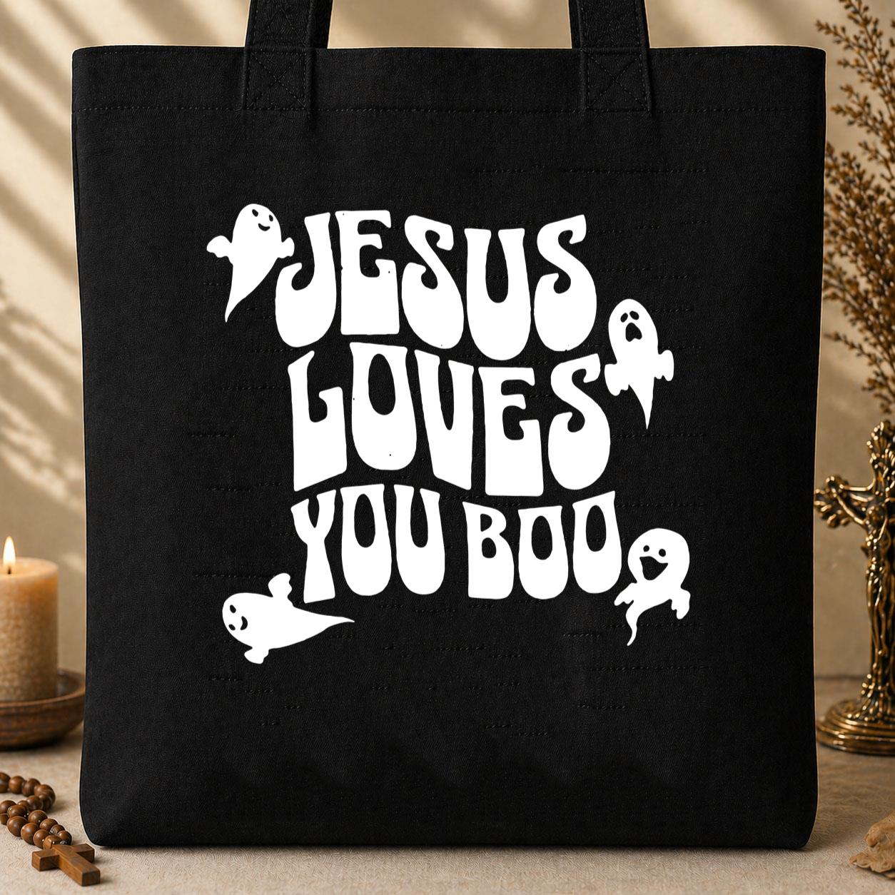 Jesus Loves You Boo Tote Bag