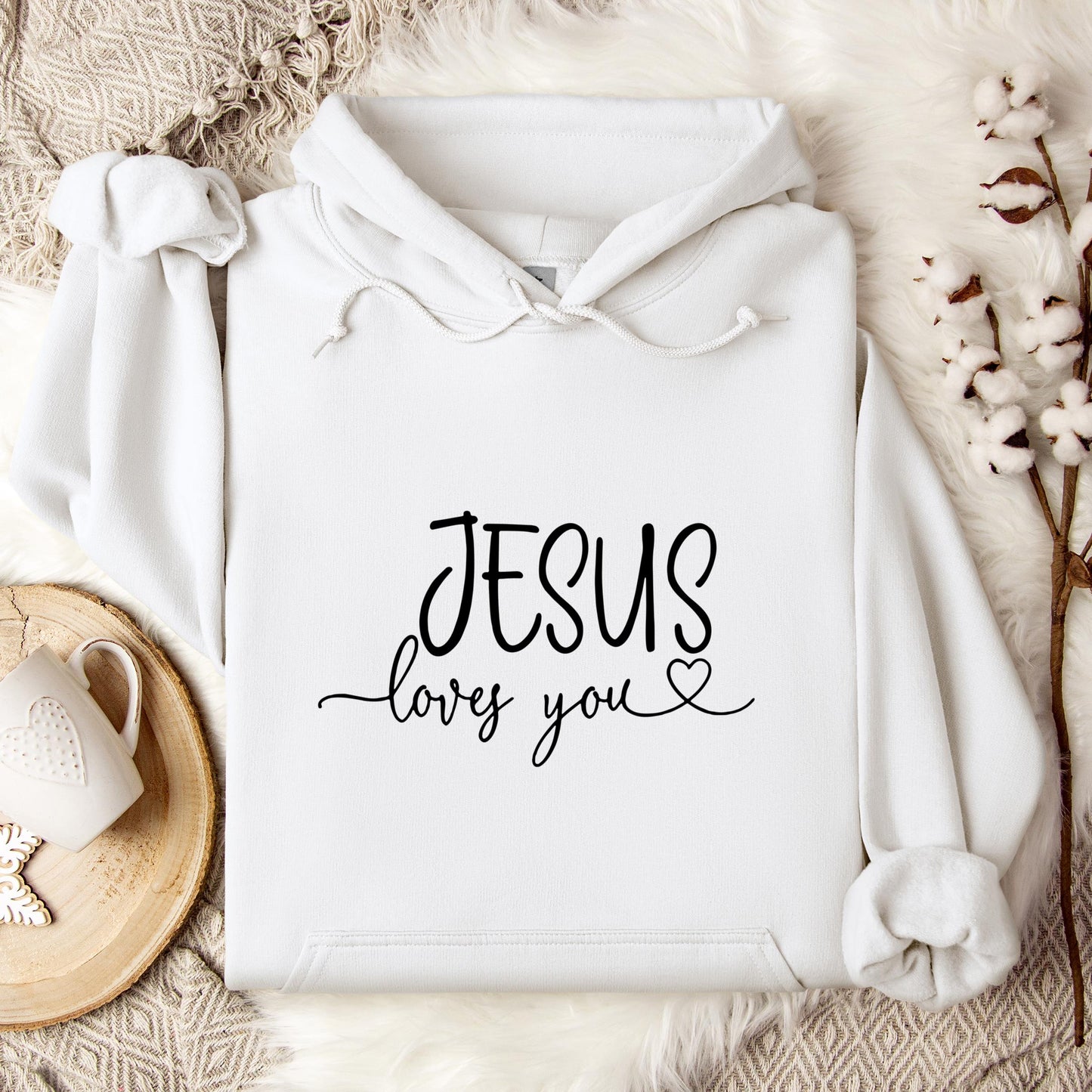 Jesus Loves You Heart Hoodie