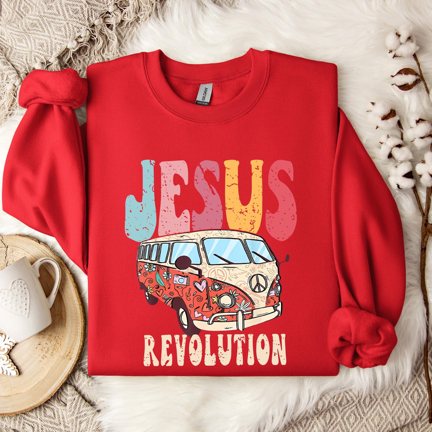 Jesus Revolution Boho Chirstian Sweatshirt