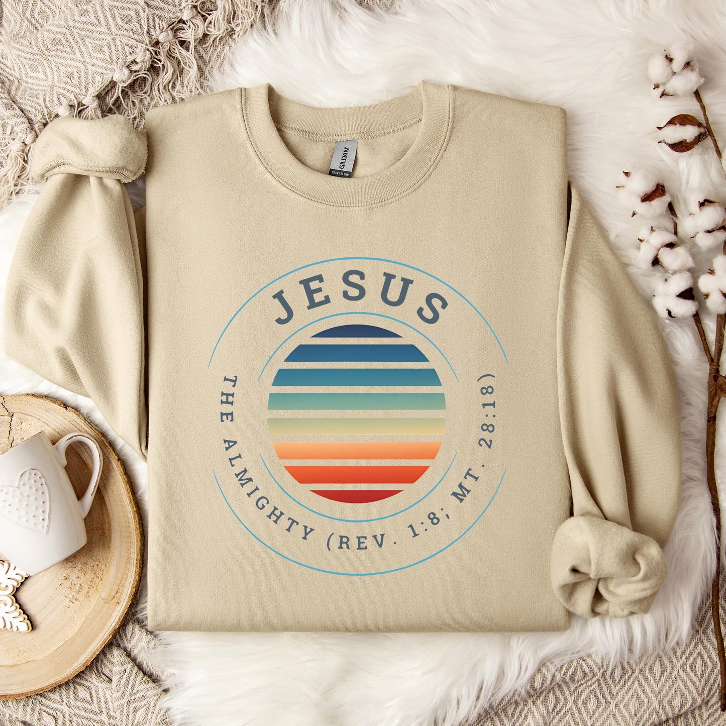 Jesus The Almighty REV 1.8 MT 28.18 Sweatshirt