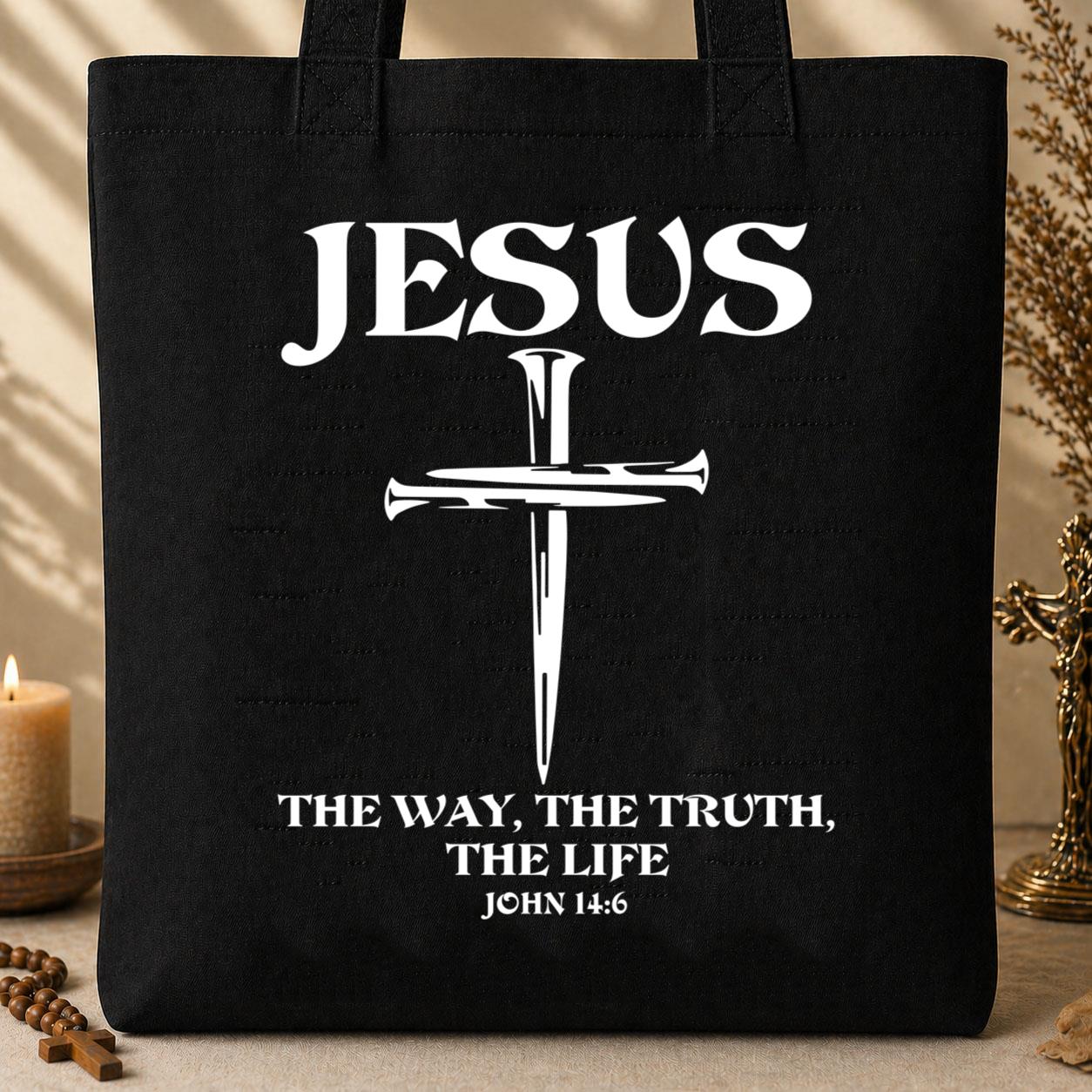 Jesus The Way The Truth The Life John 14.6 02 Tote Bag