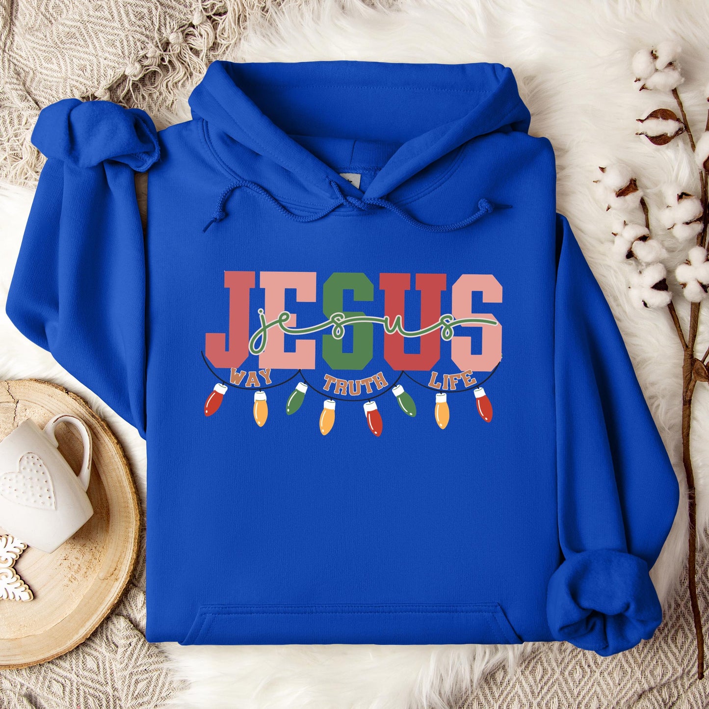 Jesus Way Truth Life Christmas Hoodie