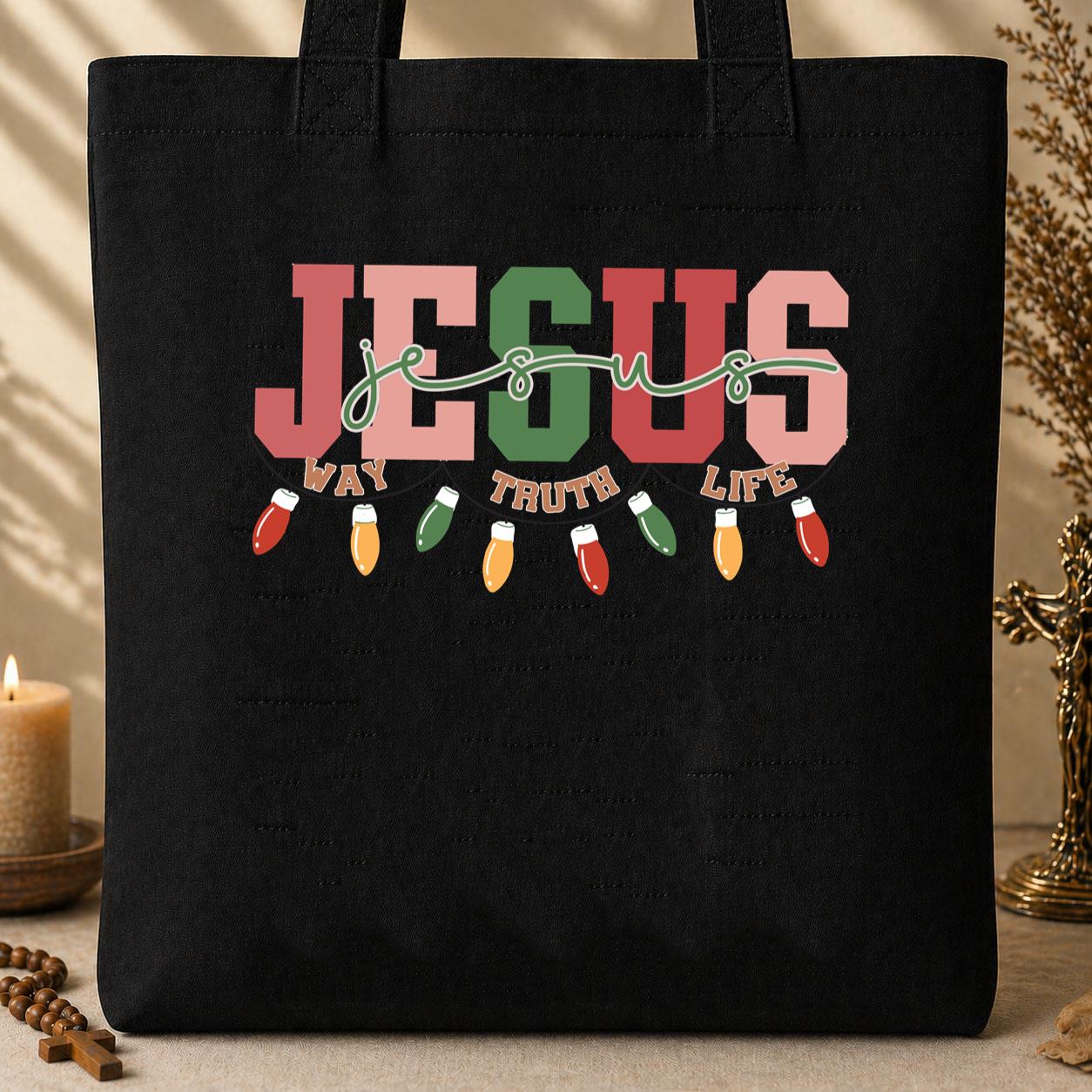 Jesus Way Truth Life Christmas Tote Bag