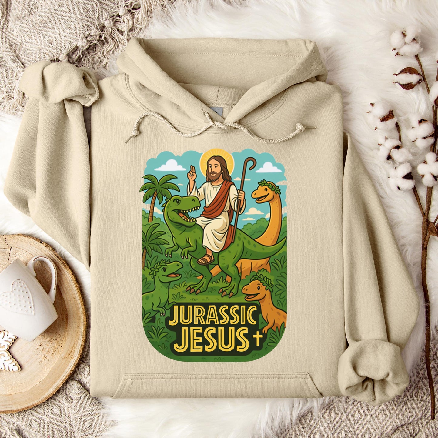 Jurassic Jesus 01 Hoodie