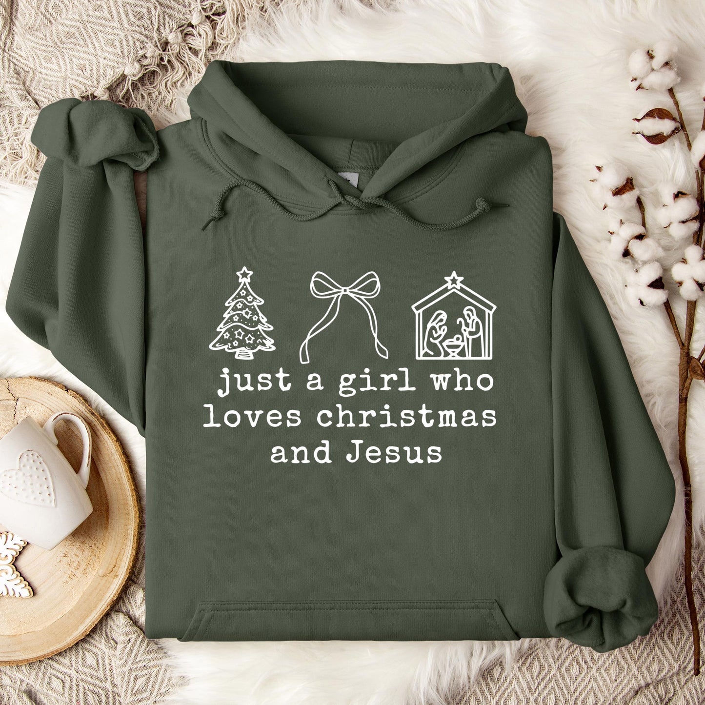 Just A Girl Who Loves Christmas And Jesus Hoodie
