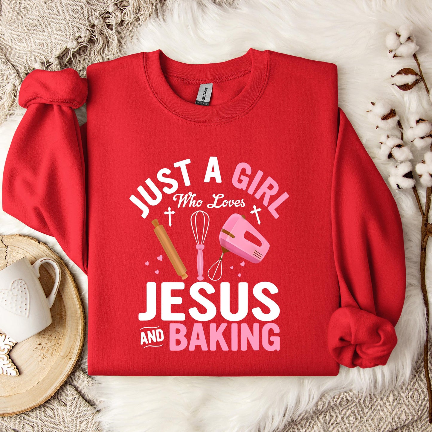 Just A Girl Who Loves Jesus And Baking 01 Sweatshirt