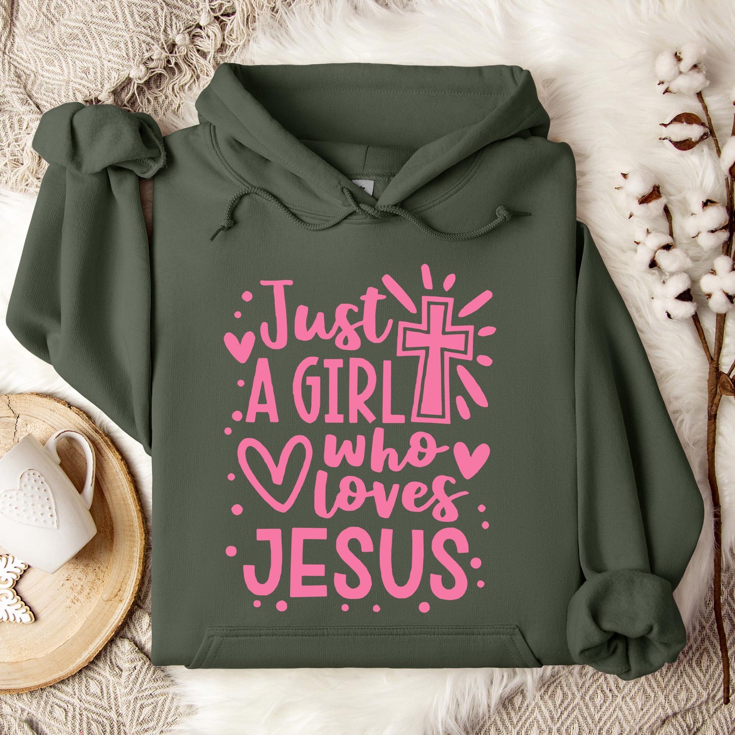 Just A Girl Who loves Jesus Hoodie
