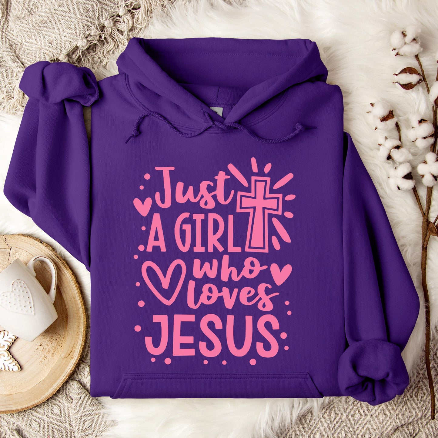 Just A Girl Who loves Jesus Hoodie