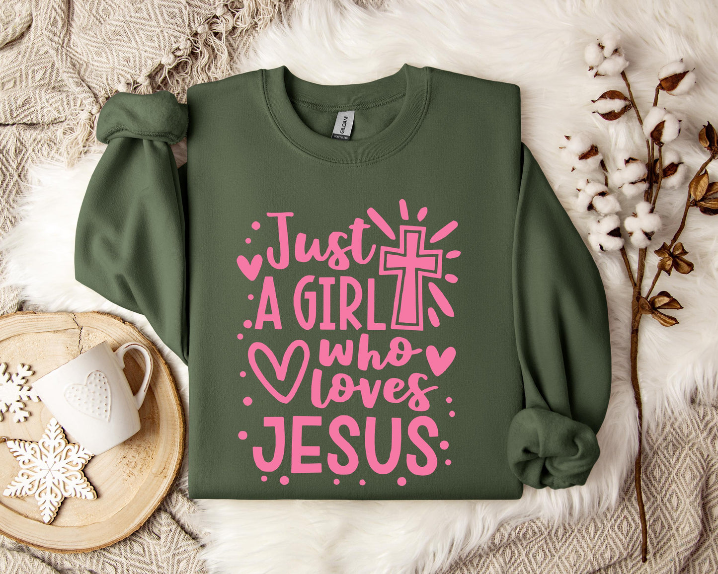 Just A Girl Who loves Jesus Sweatshirt