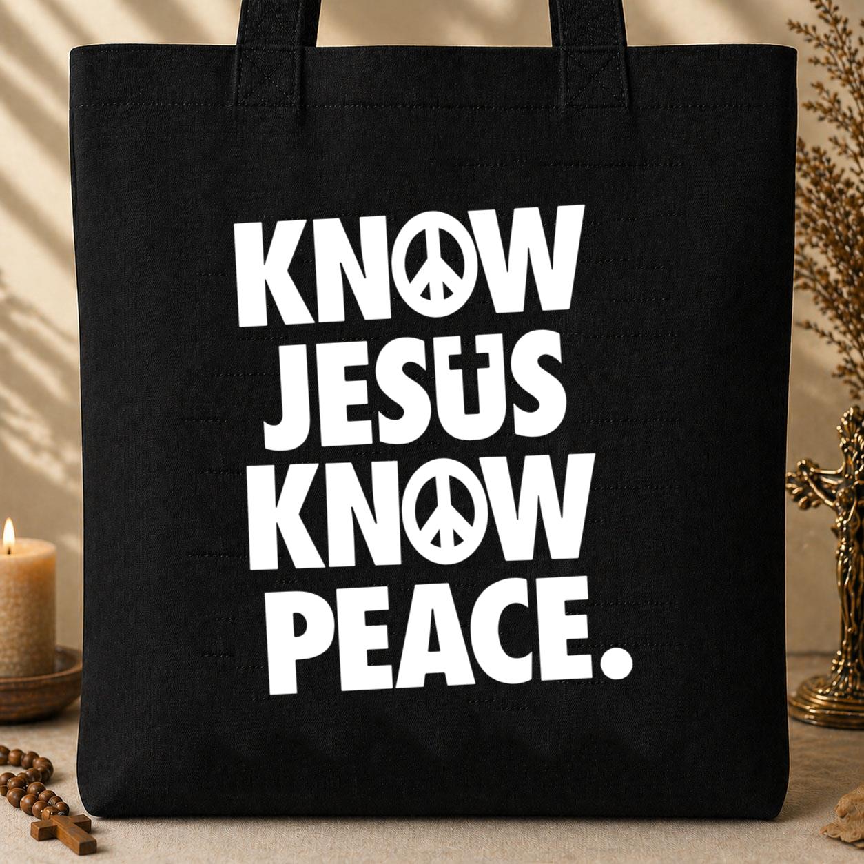Know Jesus Know Peace 04 Tote Bag
