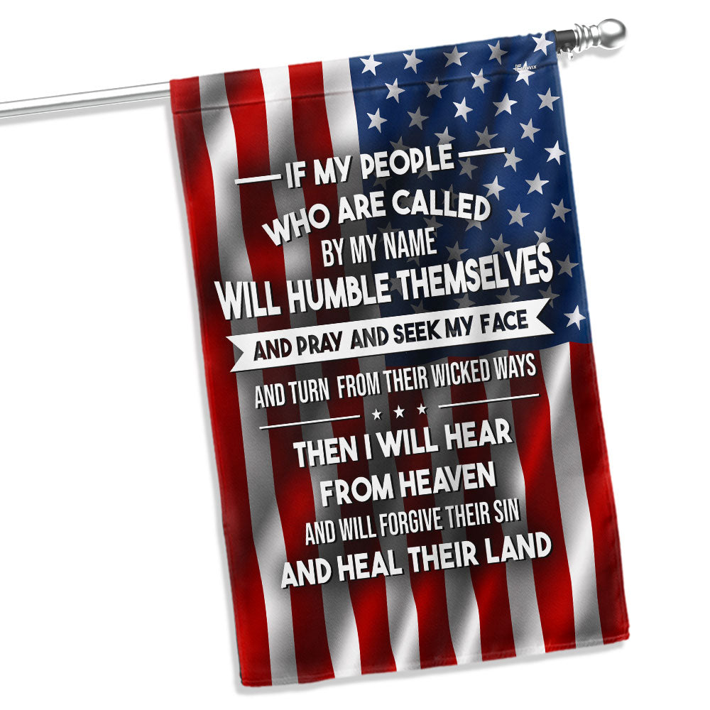 Patriotic Christ 2 Chronicles 7:14 People Called By My Name American Flag
