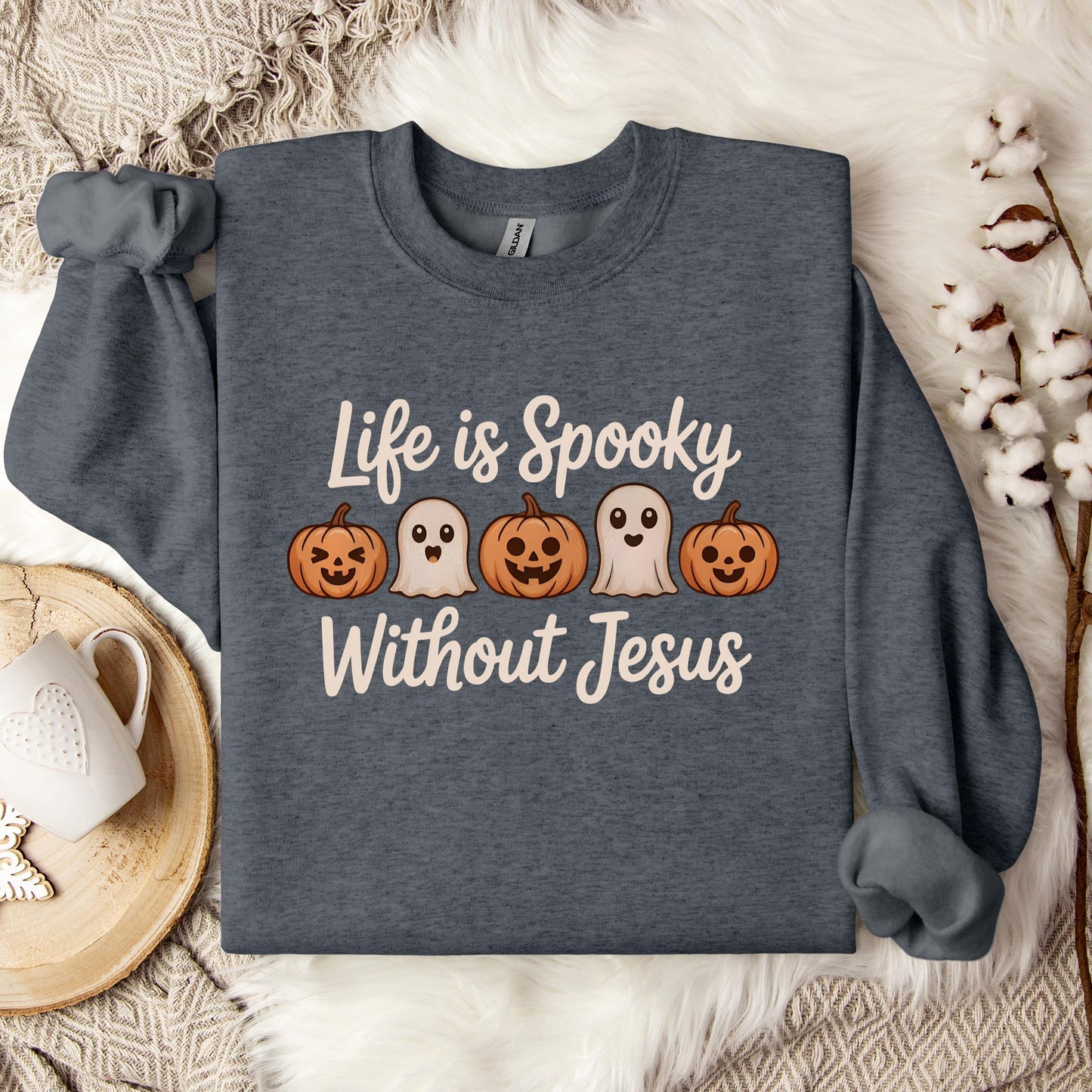 Life Is Spooky Without Jesus Sweatshirt