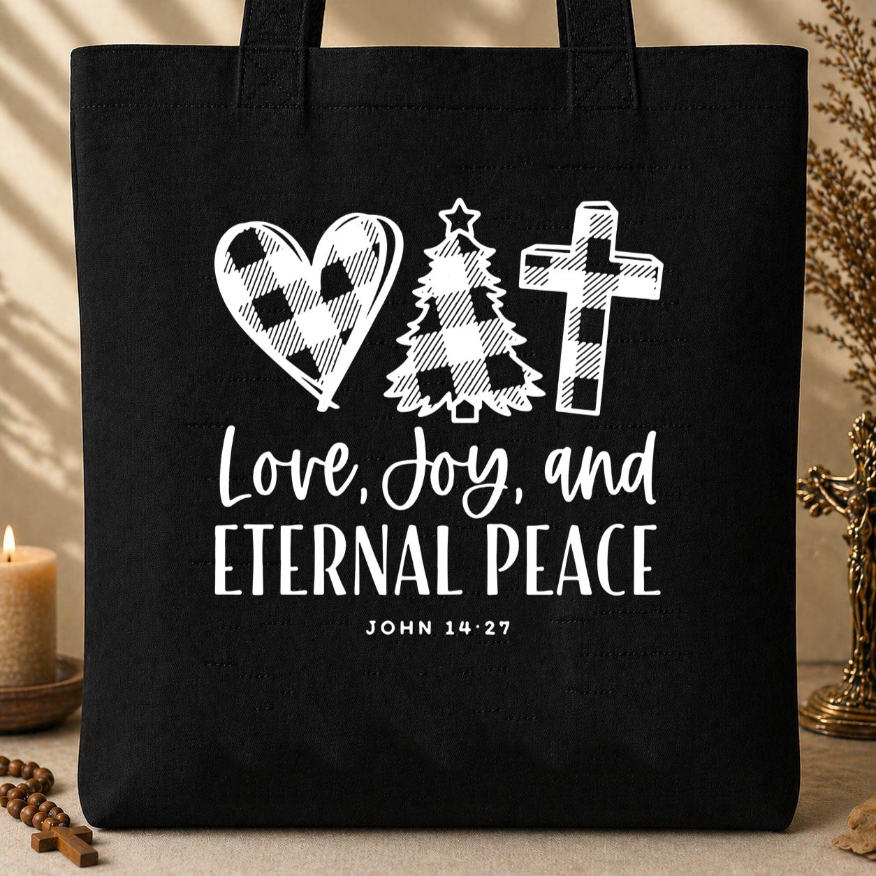 Love Joy And Eternal Peace John 14.27 Tote Bag