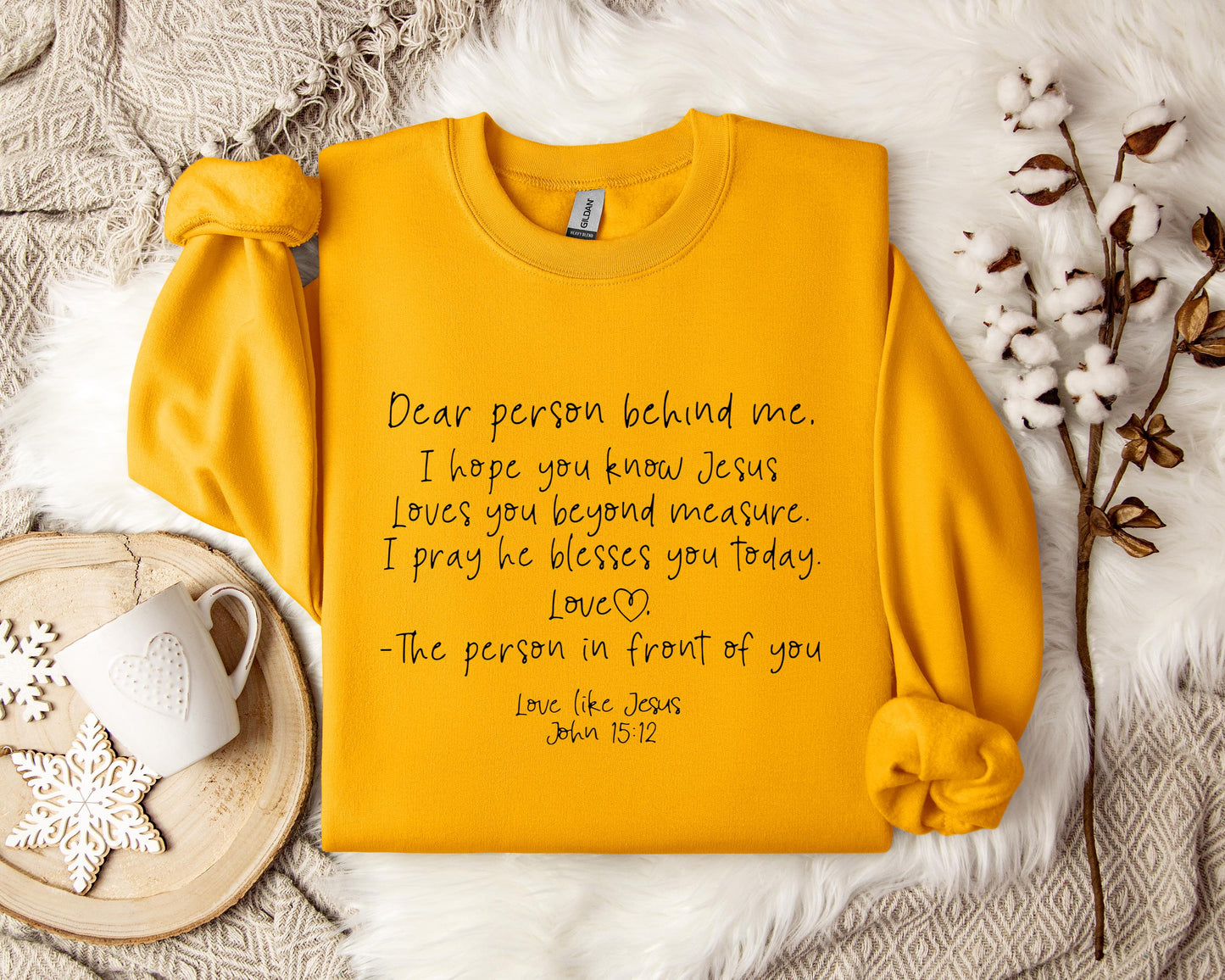 Love Likes Jesus John 15.12 Sweatshirt