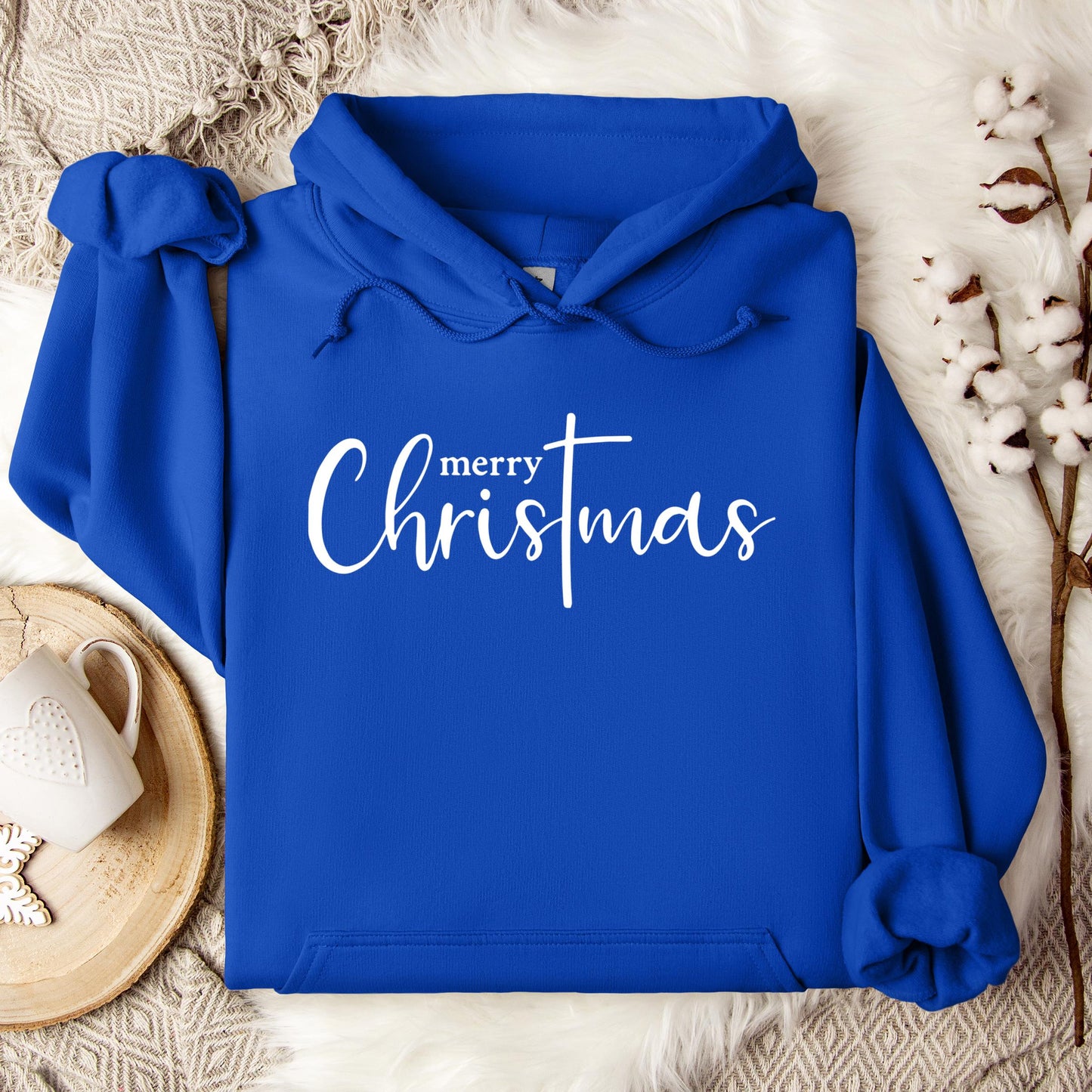 Merry Christmas Cross Hoodie