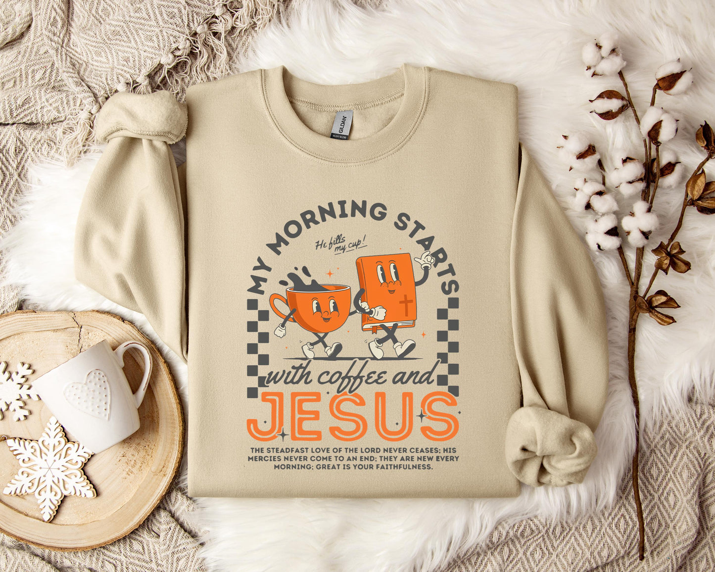 My Morning Start With Coffee And Jesus Sweatshirt