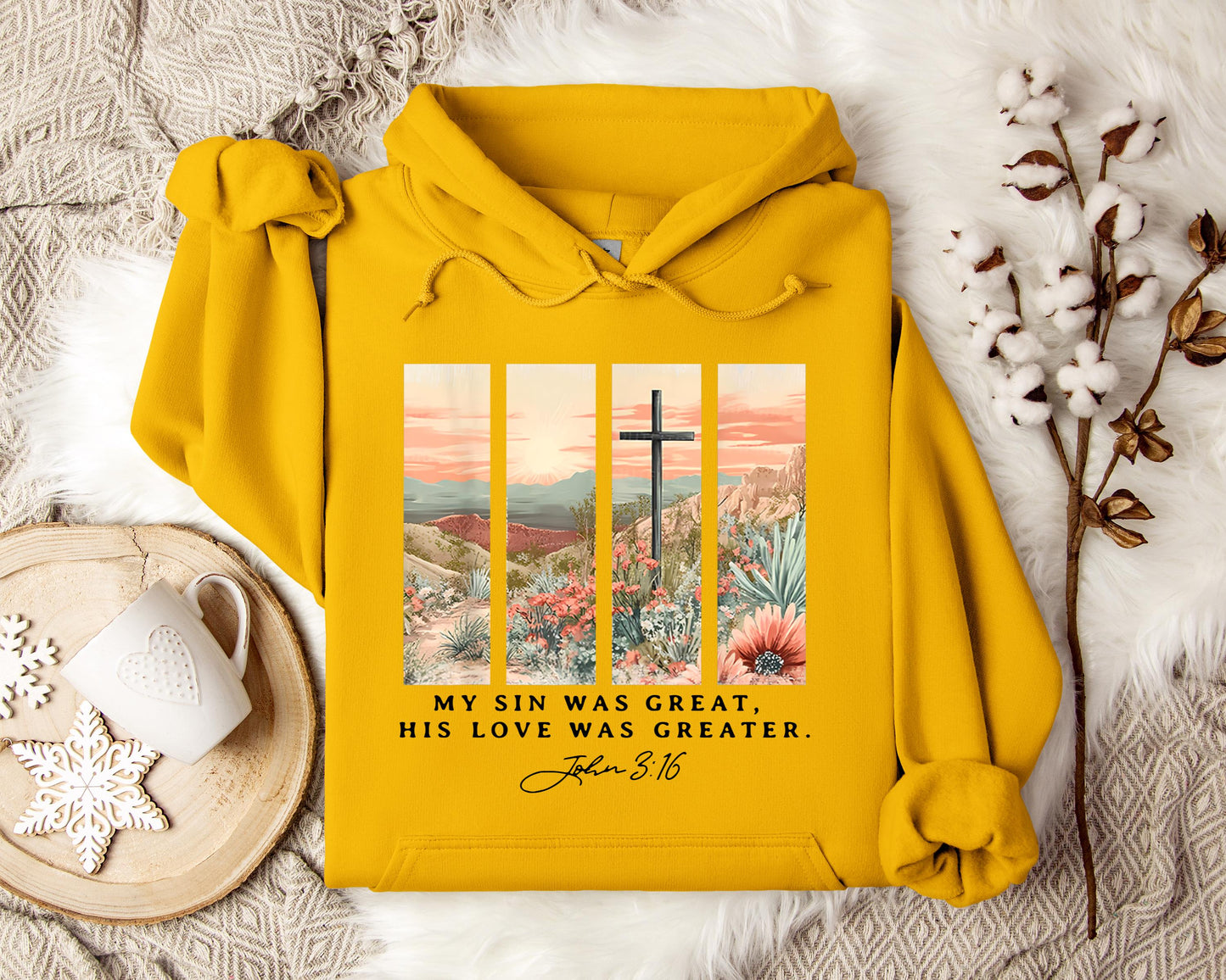 My Sin Was Great His Love Was Greater John 3.16 Hoodie