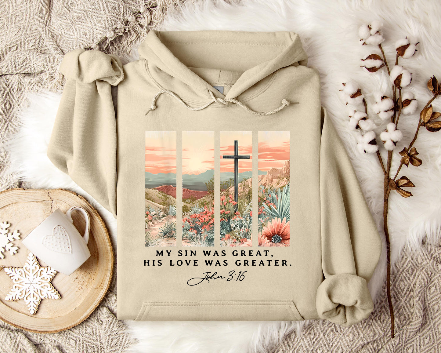 My Sin Was Great His Love Was Greater John 3.16 Hoodie