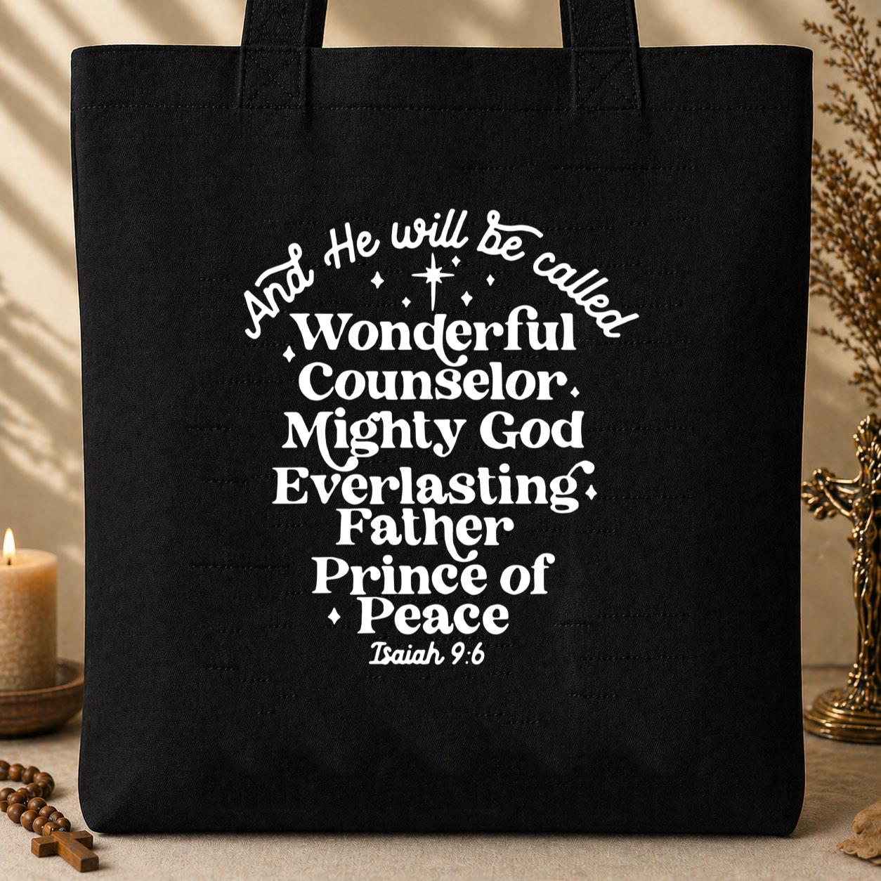 Name Of Jesus Christmas Isaiah 9.6 Tote Bag