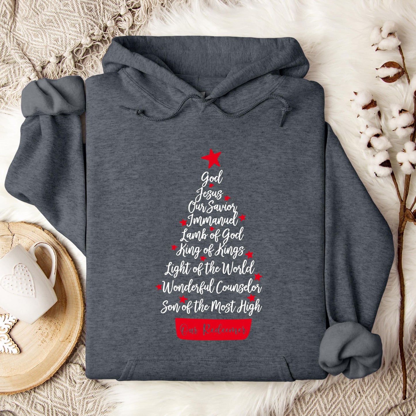 Name Of Jesus Christmas Tree 01 Hoodie