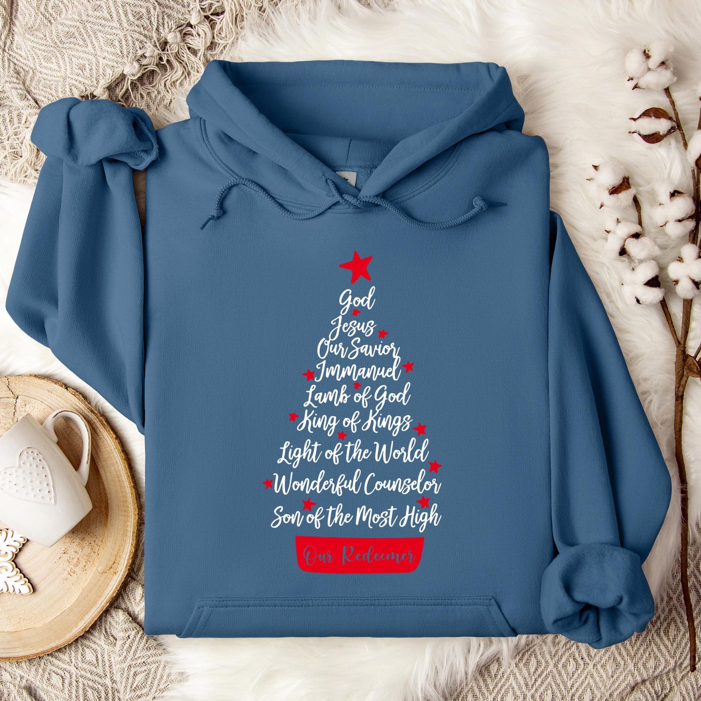Name Of Jesus Christmas Tree 01 Hoodie