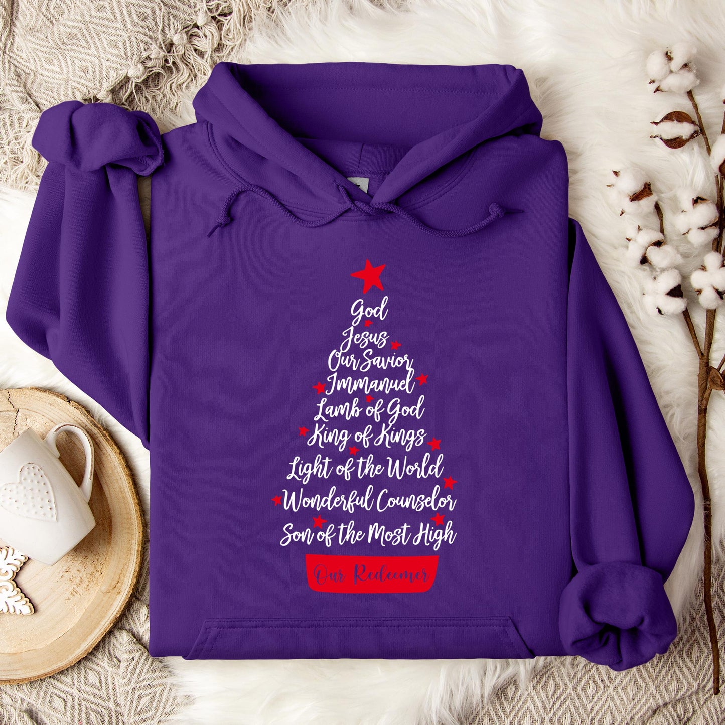 Name Of Jesus Christmas Tree 01 Hoodie