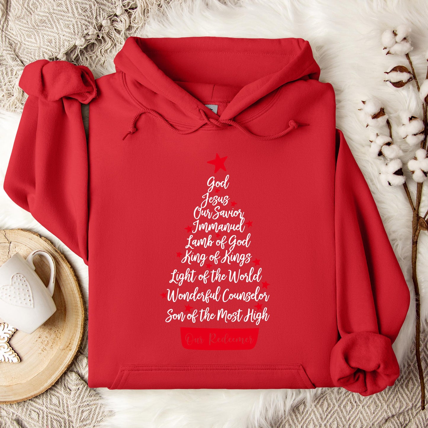 Name Of Jesus Christmas Tree 01 Hoodie
